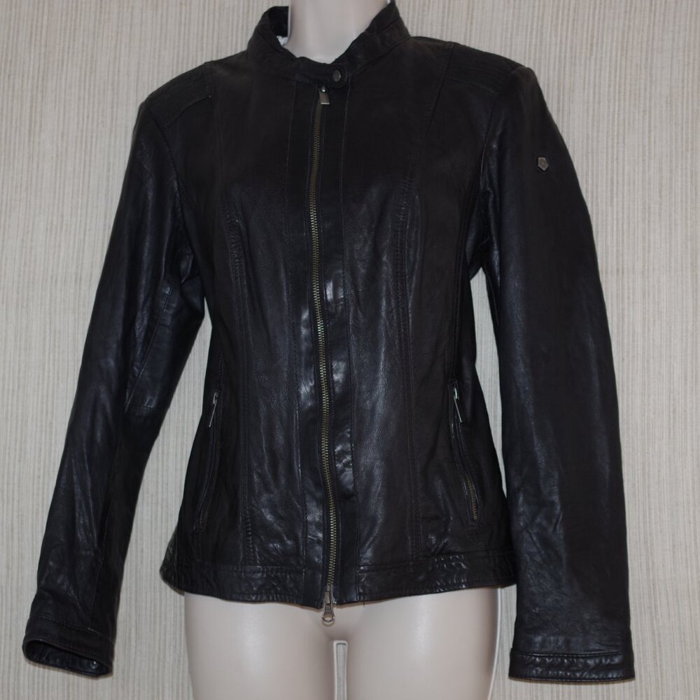 Milestone Ursula Lamb Nappa leather jacket women bomber size: IT 46